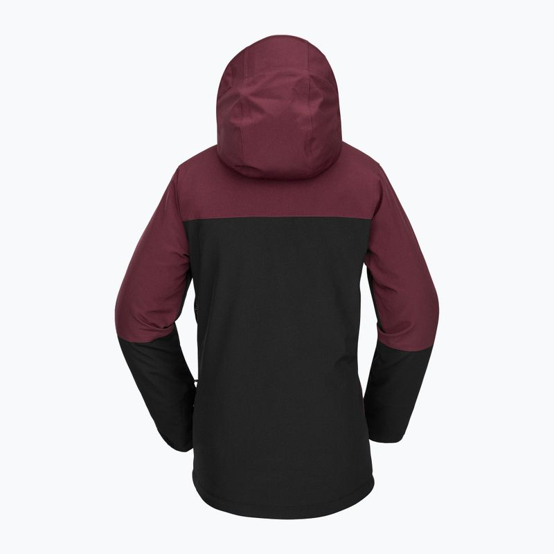 Dámská snowboardová bunda Volcom Shelter 3D Stretch burgundy 9