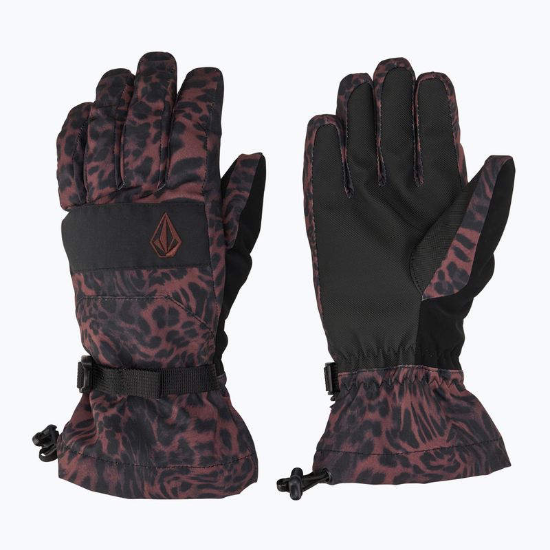 Dámské snowboardové rukavice Volcom V.Snow Over Glove leopard