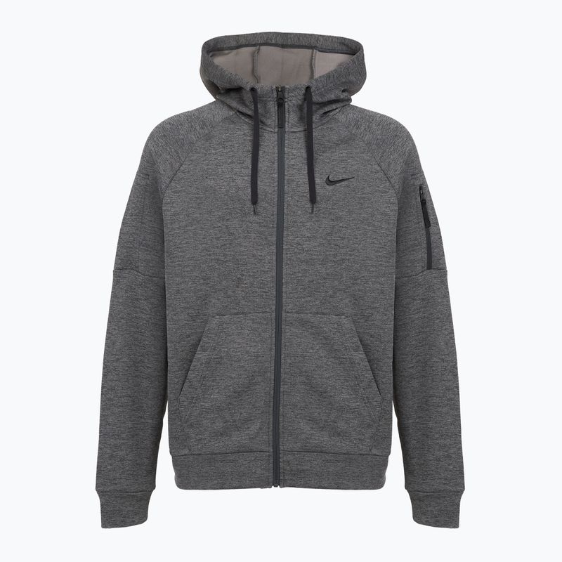 Pánská tréninková mikina Nike Therma Fit Full-Zip charcoal heather/dark smoke grey/black 8
