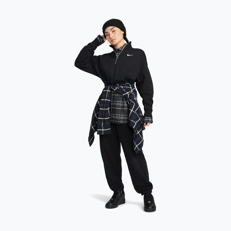 Dámská mikina Nike Sportswear Phoenix Fleece 1/2 Zip Cropped black/sail 2