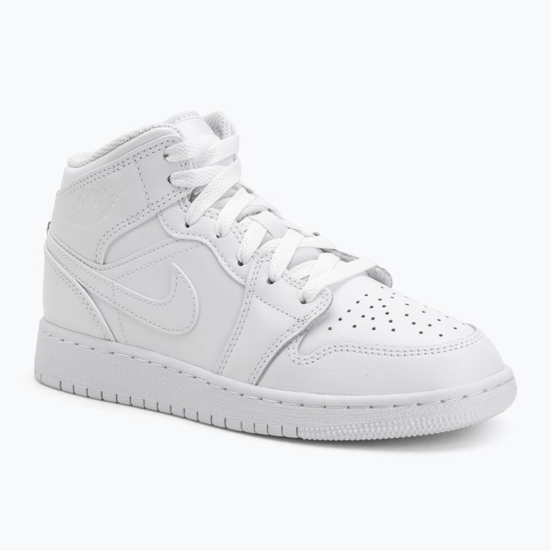 Boty Jordan 1 Mid bílá/bílá/bílá