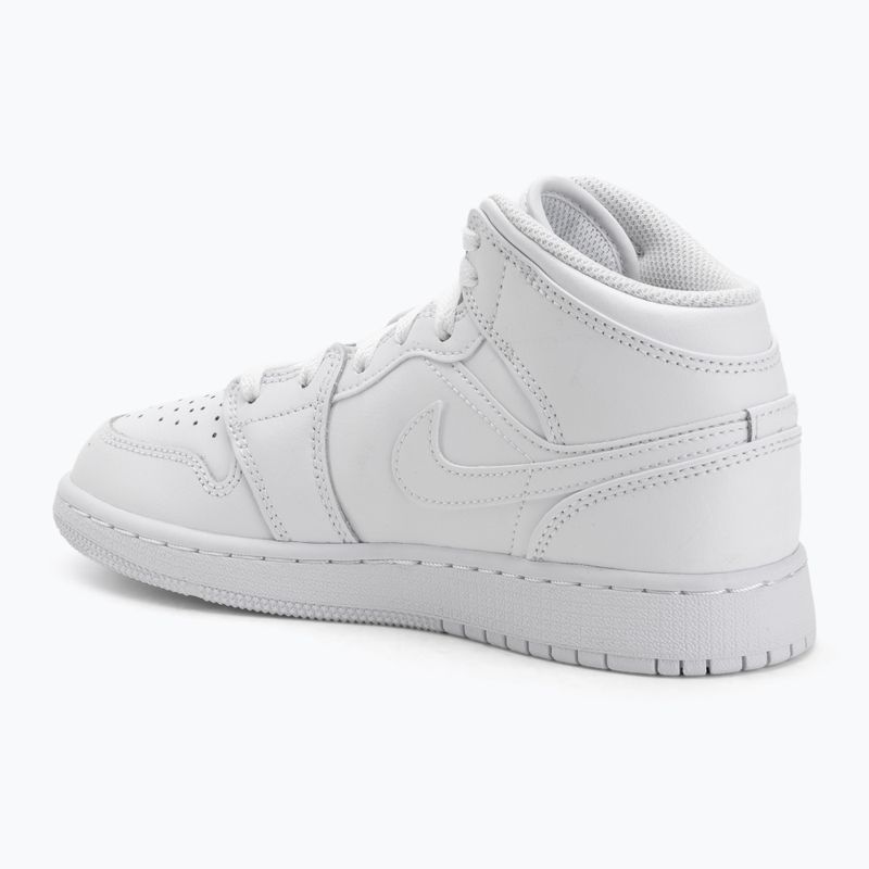 Dětské boty Nike Jordan 1 Mid white/white/white 3