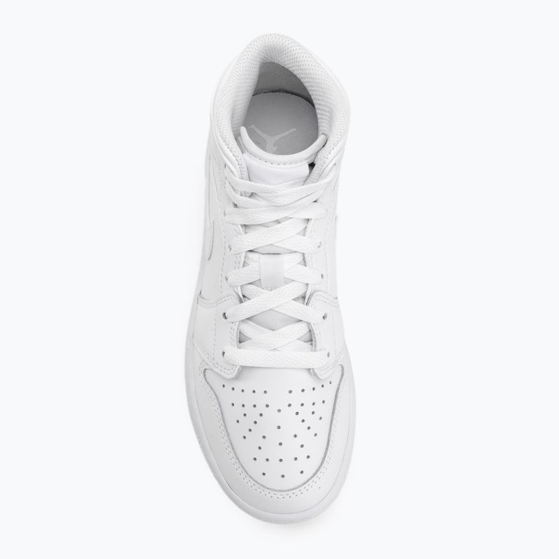 Boty  Jordan 1 Mid white/white/white 5