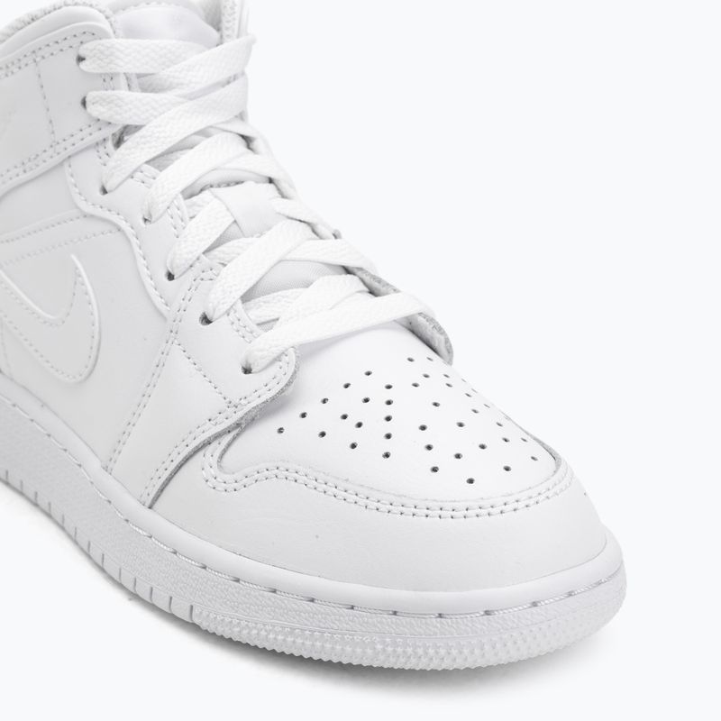 Boty  Jordan 1 Mid white/white/white 7