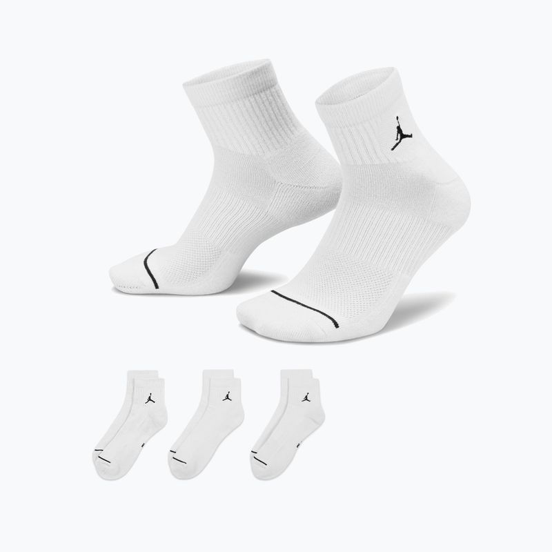 Ponožky Nike Jordan Everyday Ankle 3 páry white/black 8