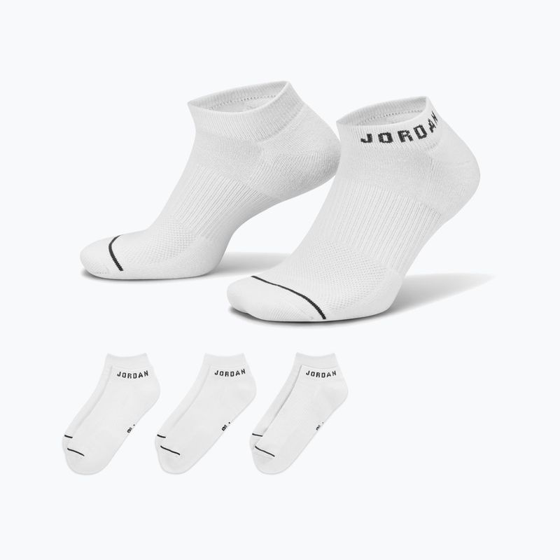Ponožky Nike Jordan Everyday No-Show 3 páry white/black 8