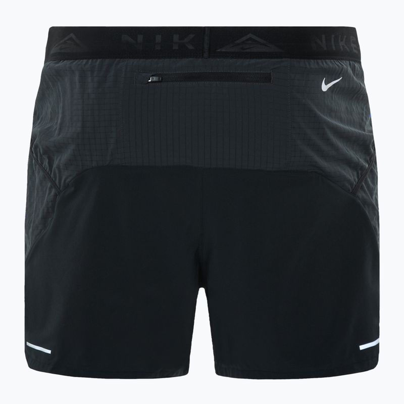 Pánské běžecké šortky Nike Trial Second Sunrise Dri-Fit black/dark smoke grey/white 2