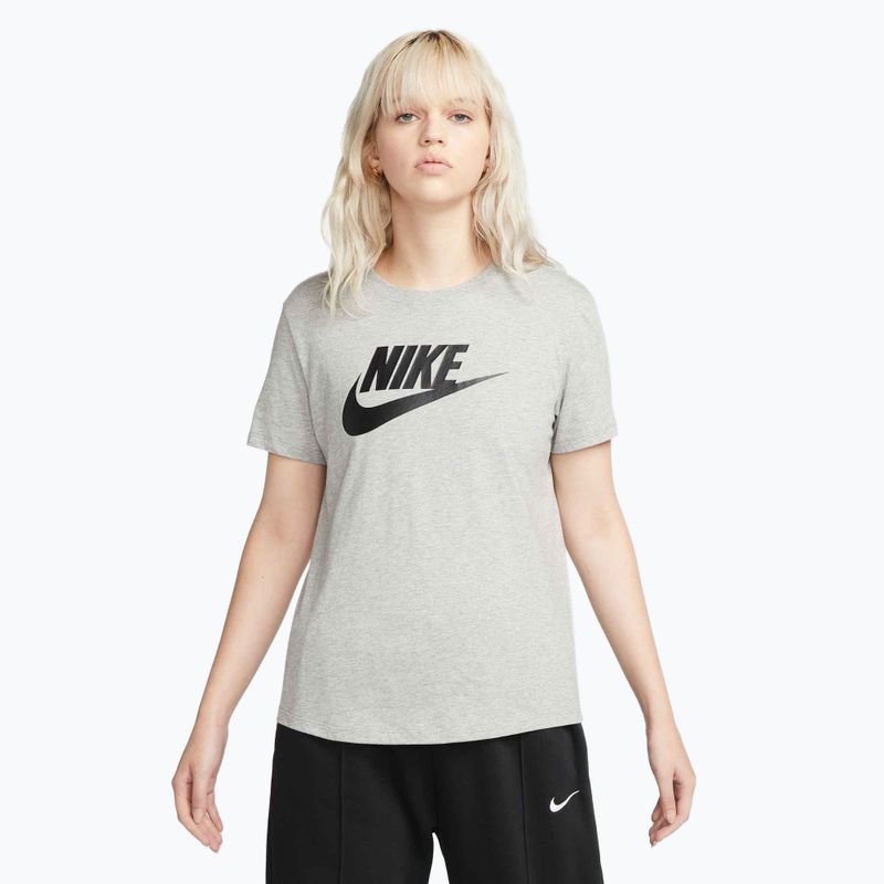 Dámské tričko Nike Sportswear Club Essentials Logo dark grey heather/black