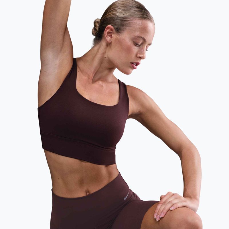 Sportovní podprsenka Nike Zenvy Medium-Support burgundy crush/sail 4