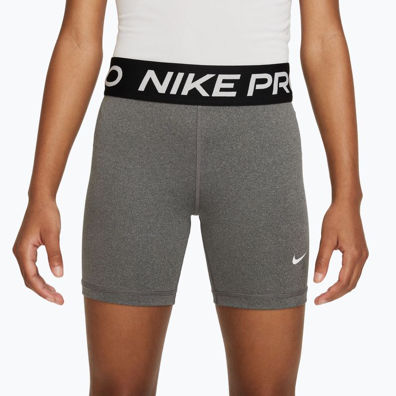 Dětské kraťasy Nike Pro Dri-Fit 5" carbon heather/white 3
