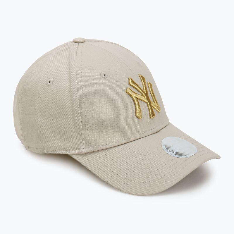Dámská kšiltovka New Era Metallic Logo 9Forty New York Yankees light beige