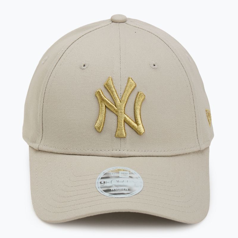 Dámská kšiltovka New Era Metallic Logo 9Forty New York Yankees light beige 2