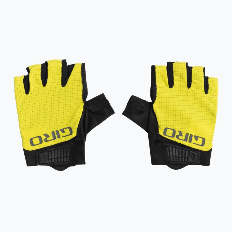 Pánské cyklistické rukavice Giro Bravo Gel II highlight yellow 2