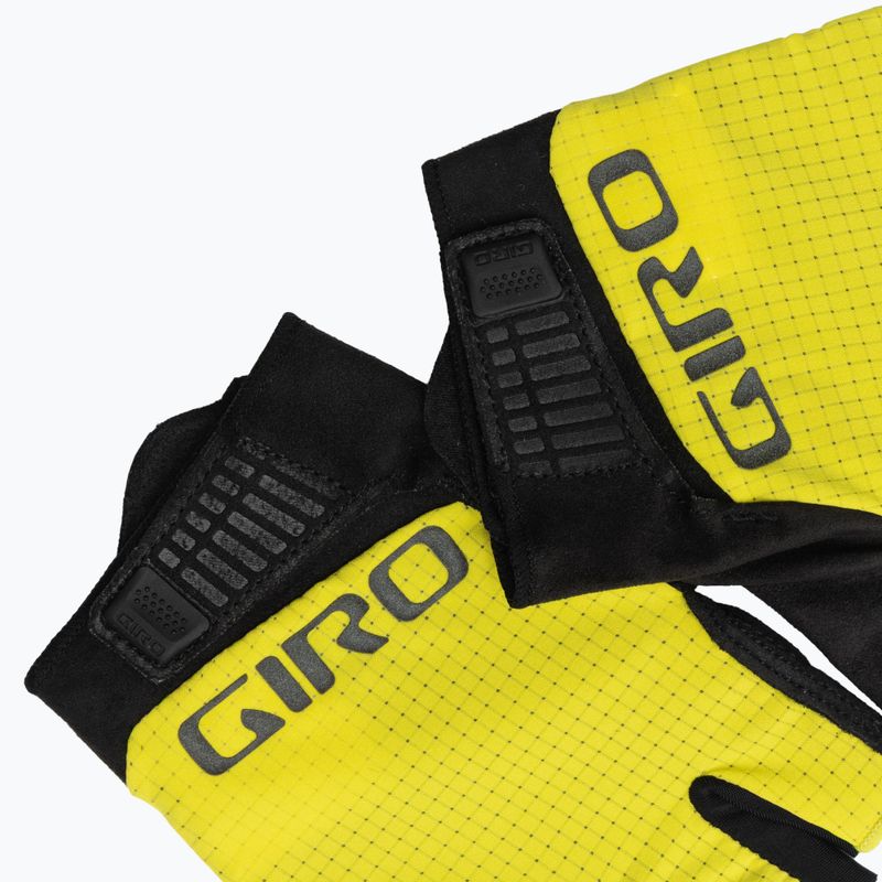 Pánské cyklistické rukavice Giro Bravo Gel II highlight yellow 4