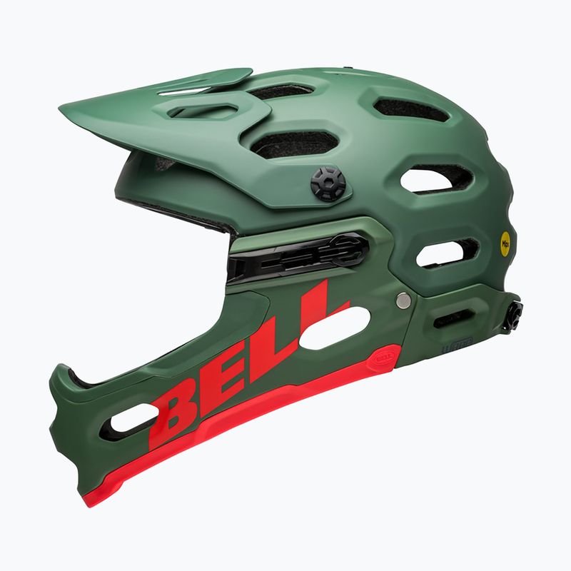 Cyklistická přilba Bell Super 3R MIPS matte dark green/infrared 3