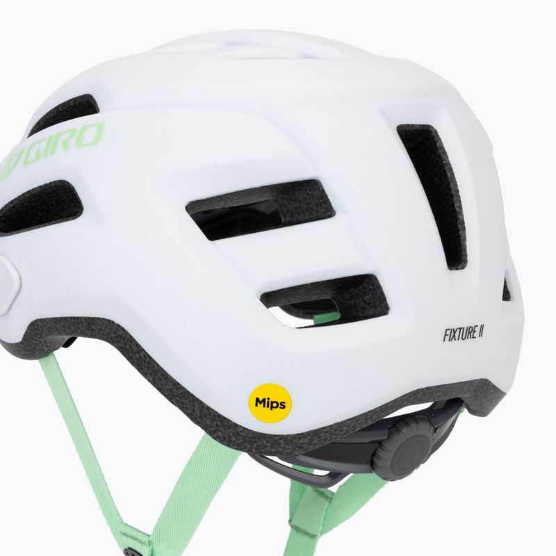 Cyklistická přilba Giro Fixture II Integrated MIPS W matte white/green pearl 9