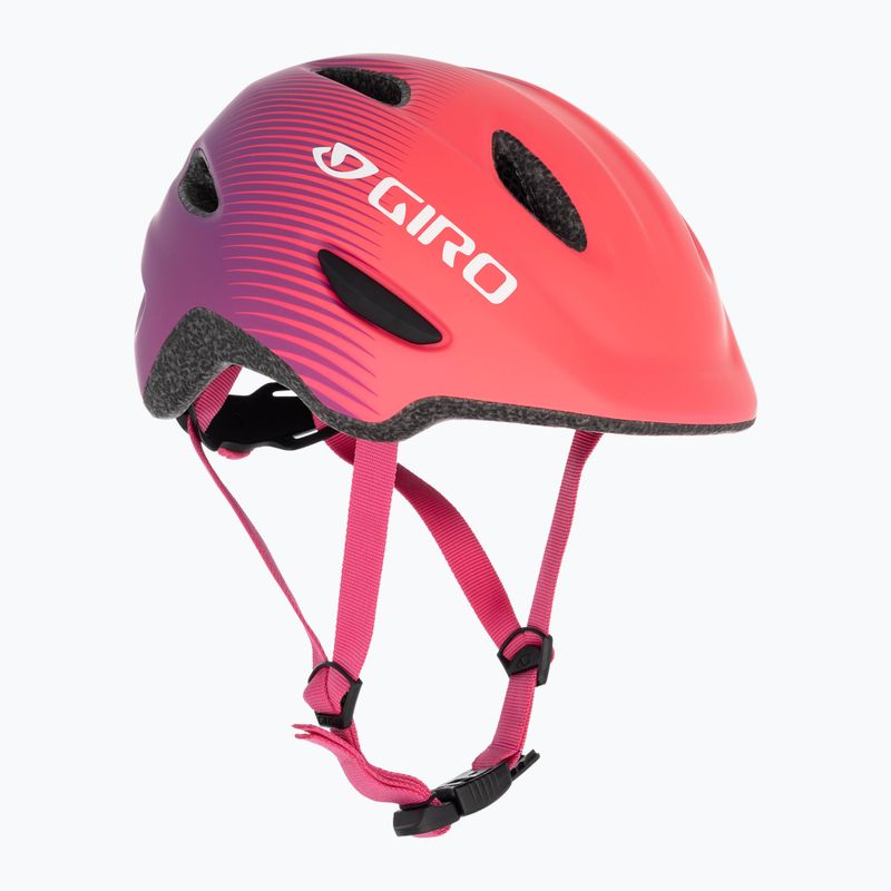 Dětská cyklistická helma Giro Scamp Integrated MIPS matte pink purple fade