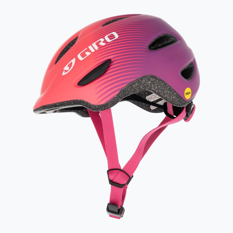 Dětská cyklistická helma Giro Scamp Integrated MIPS matte pink purple fade 5