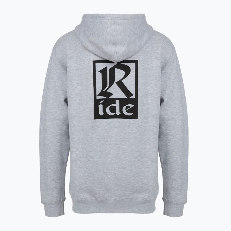 Pánská mikina RIDE Old English Hoody heather grey 2