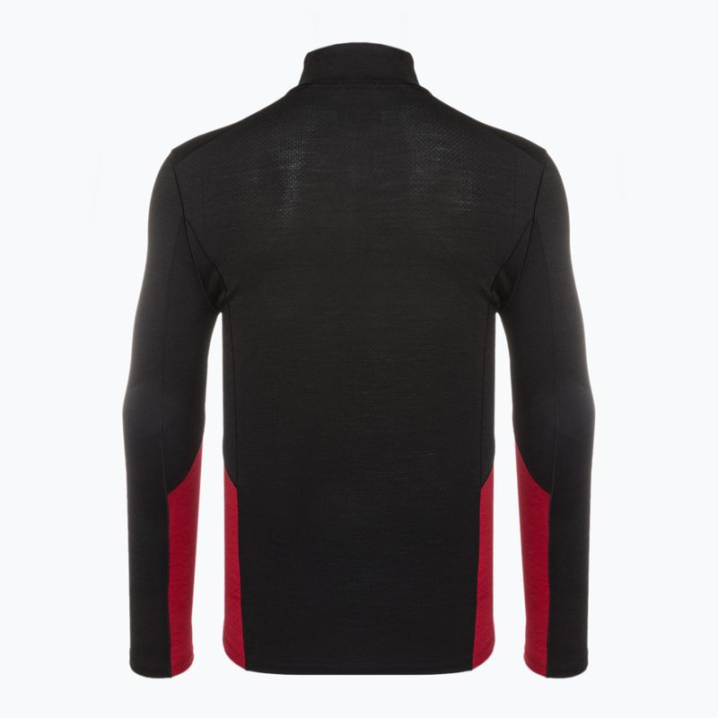 Pánská termoakční mikina Smartwool Merino Sport 1/4 Zip black/rythmic red 2