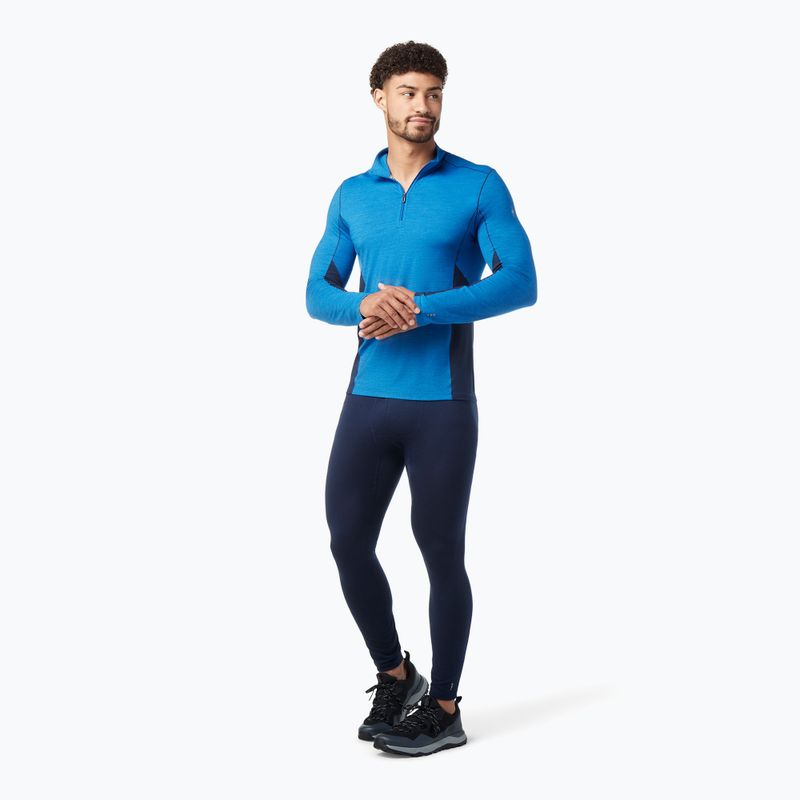 Pánská termoakční mikina Smartwool Merino Sport 1/4 Zip laguna blue/deep navy 5