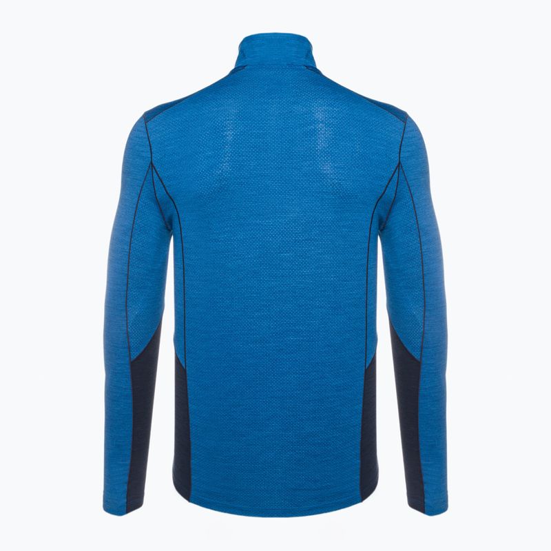 Pánská termoakční mikina Smartwool Merino Sport 1/4 Zip laguna blue/deep navy 2