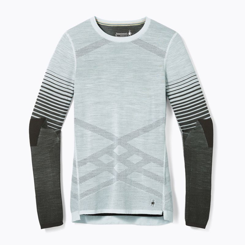 Dámská termoakční mikina Smartwool Intraknit Thermal Merino Base Layer Pattern Crew aqua
