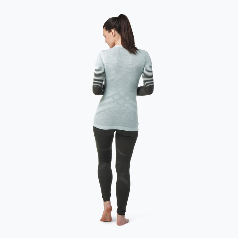 Dámská termoakční mikina Smartwool Intraknit Thermal Merino Base Layer Pattern Crew aqua 3