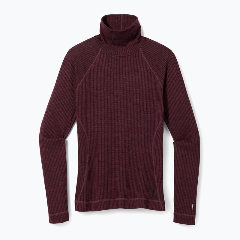 Dámská termoakční mikina Smartwool Thermal Merino Rib Turtleneck black cherry heather 4