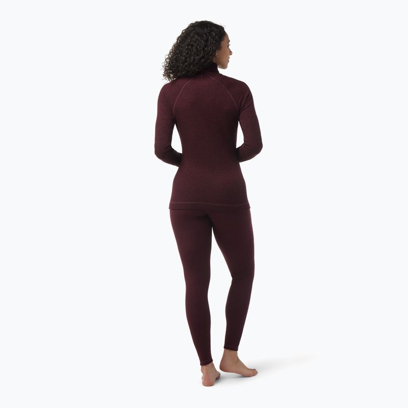 Dámská termoakční mikina Smartwool Thermal Merino Rib Turtleneck black cherry heather 6