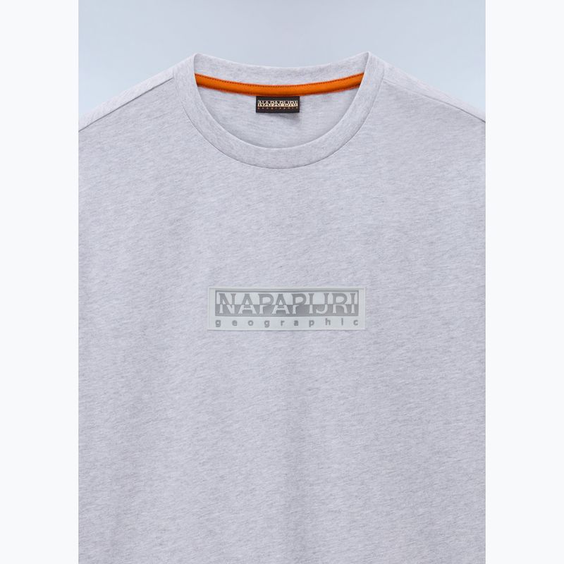 Pánské tričko Napapijri S-Box Logo light grey melange 6