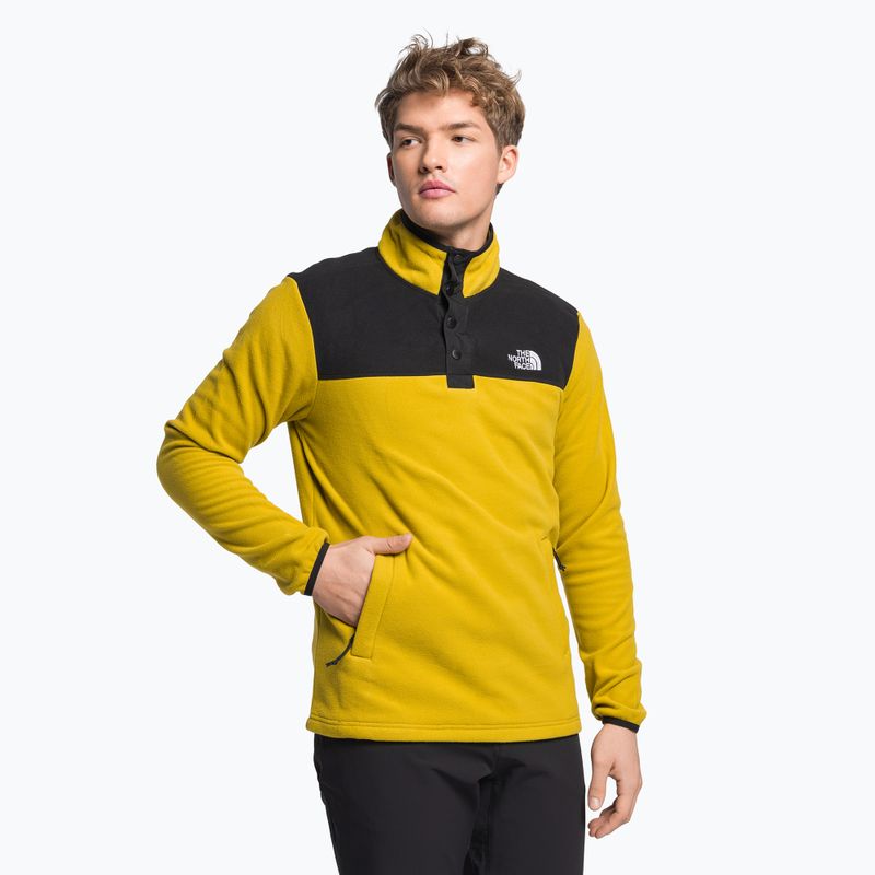 Pánská fleecová mikina The North Face Homesafe Snap Neck Fleece Pulovr žlutá NF0A55HM76S1