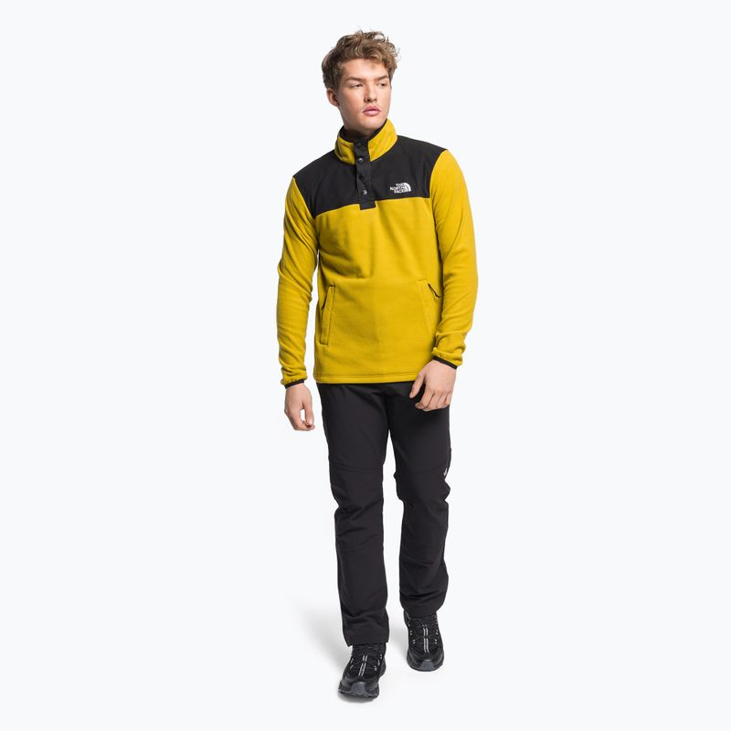 Pánská fleecová mikina The North Face Homesafe Snap Neck Fleece Pulovr žlutá NF0A55HM76S1 2
