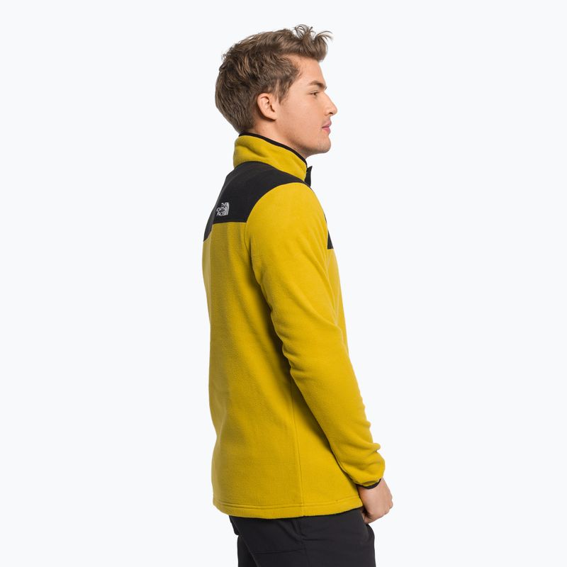 Pánská fleecová mikina The North Face Homesafe Snap Neck Fleece Pulovr žlutá NF0A55HM76S1 3