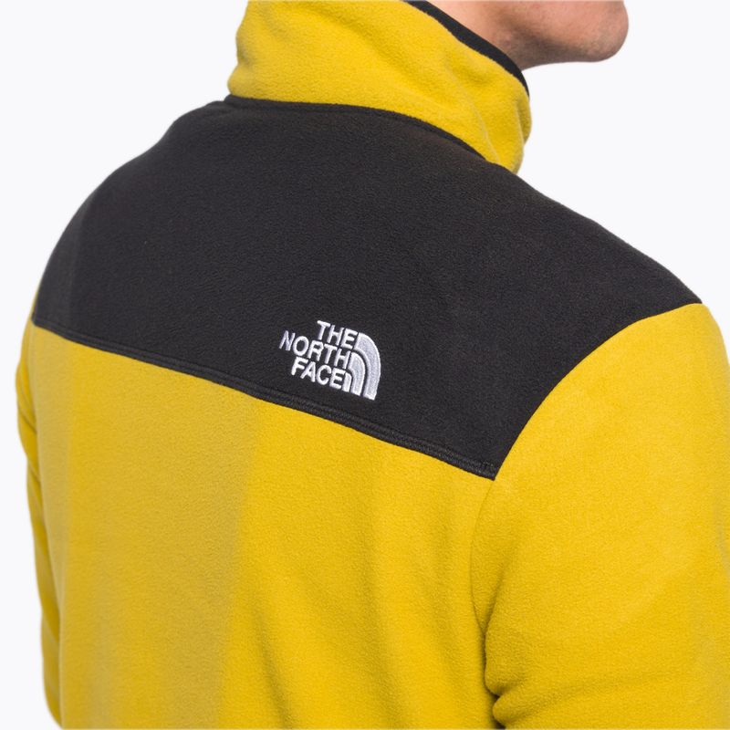 Pánská fleecová mikina The North Face Homesafe Snap Neck Fleece Pulovr žlutá NF0A55HM76S1 5