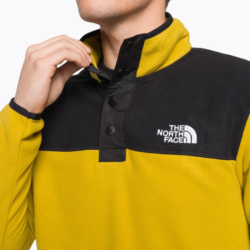 Pánská fleecová mikina The North Face Homesafe Snap Neck Fleece Pulovr žlutá NF0A55HM76S1 6