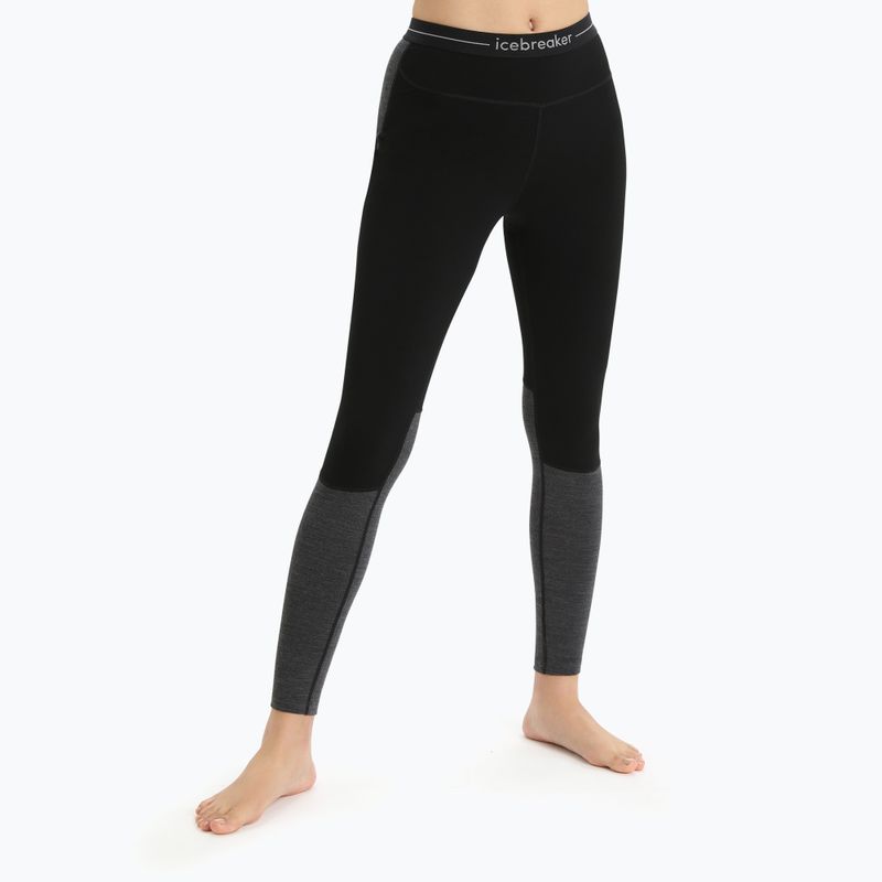 Dámské termokalhoty Icebreaker ZoneKnit 200 001 black/grey IB0A56HE0911