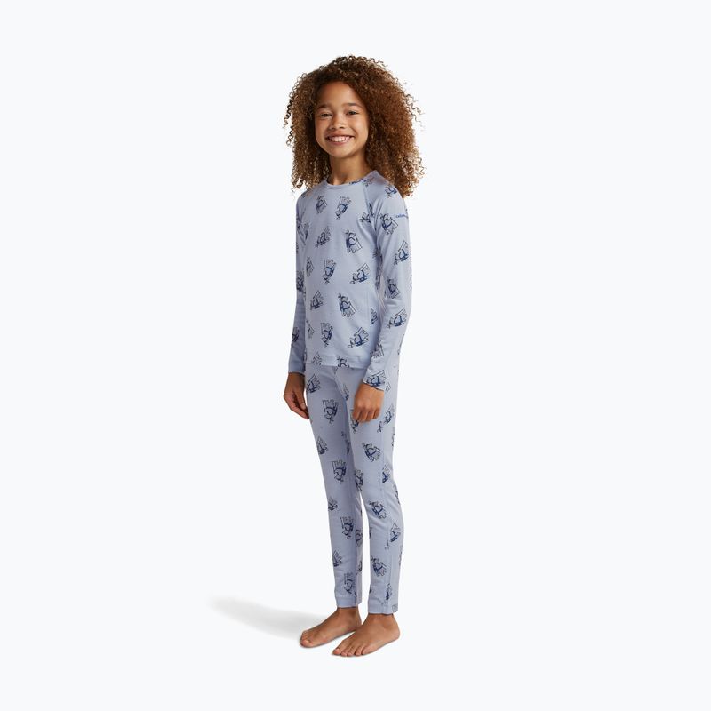 Dětské termoaktivní kalhoty icebreaker Merino 200 Oasis Bear Tour zinc blue/aop 4