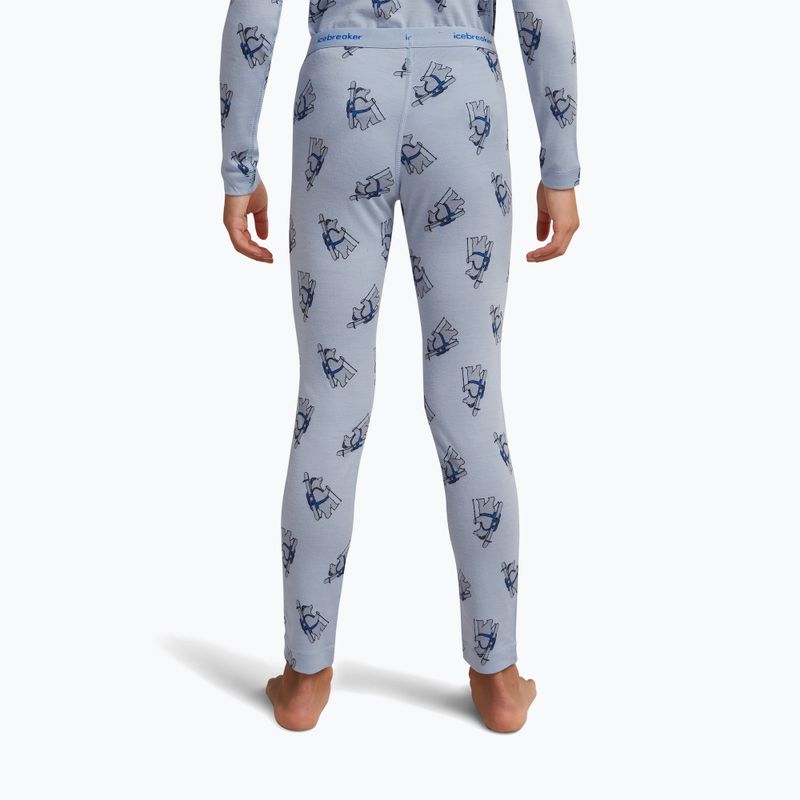 Dětské termoaktivní kalhoty icebreaker Merino 200 Oasis Bear Tour zinc blue/aop 5
