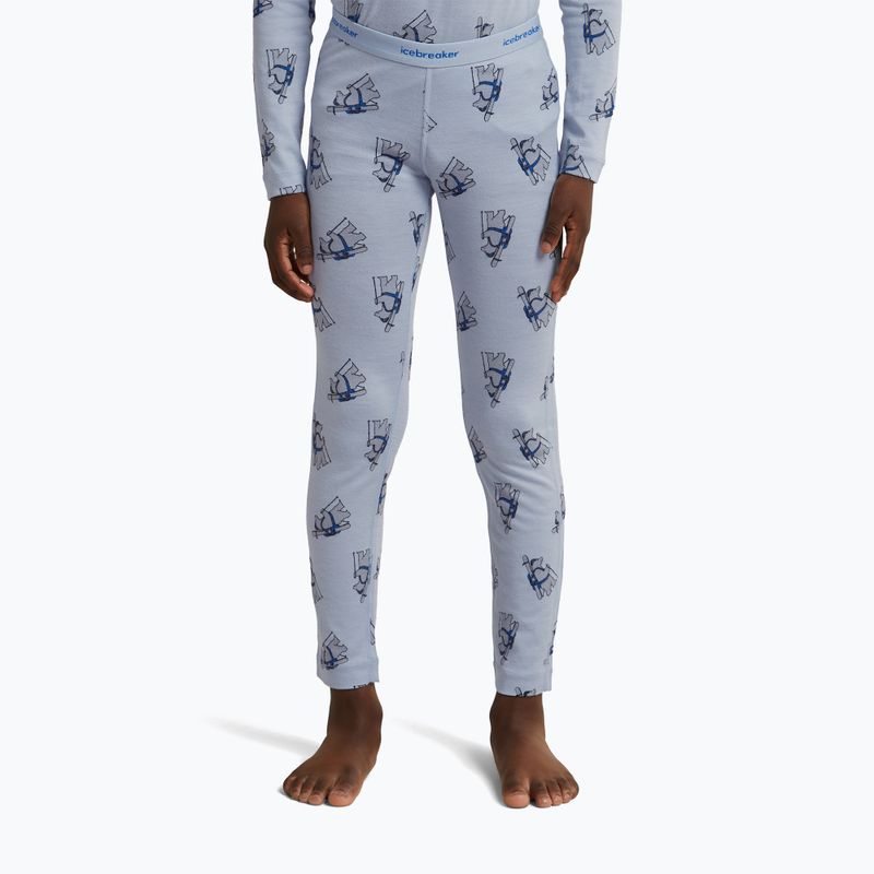 Dětské termoaktivní kalhoty icebreaker Merino 200 Oasis Bear Tour zinc blue/aop 7