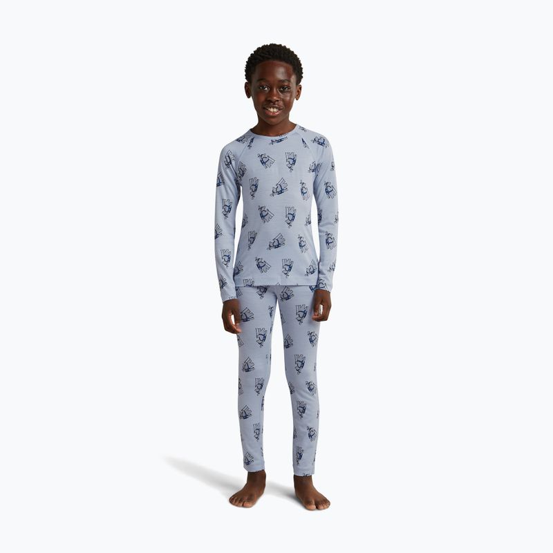 Dětské termoaktivní kalhoty icebreaker Merino 200 Oasis Bear Tour zinc blue/aop 8