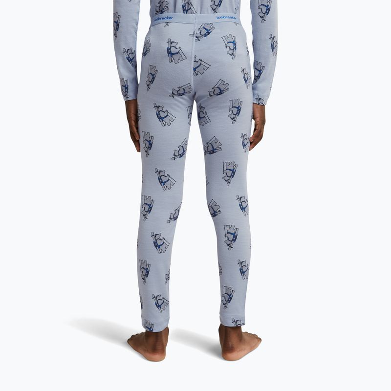Dětské termoaktivní kalhoty icebreaker Merino 200 Oasis Bear Tour zinc blue/aop 9
