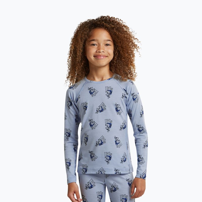 Dětská termo mikina Icebreaker Merino 200 Oasis Crewe Bear Tour Zinc Blue/Aop 4