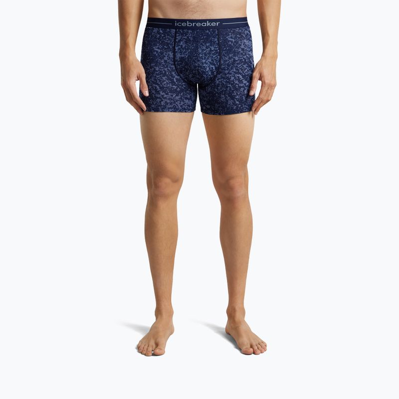 Pánské termo boxerky Icebreaker Merino 150 Anatomica Moss Bloom midnight navy/aop 2