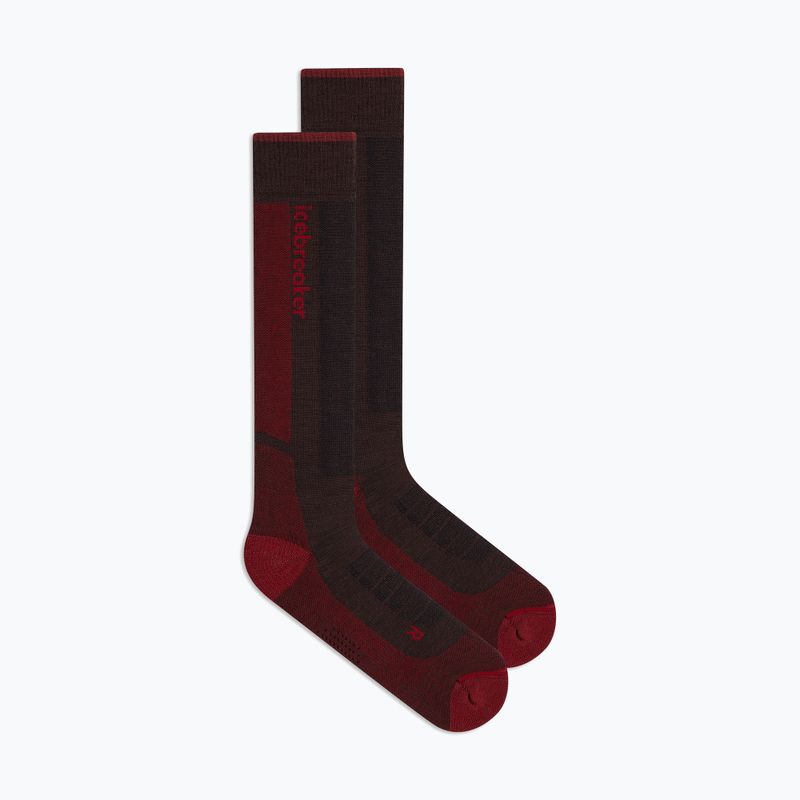 Pánské lyžařské ponožky icebreaker Merino Ski+ Medium OTC bittersweet/port/black