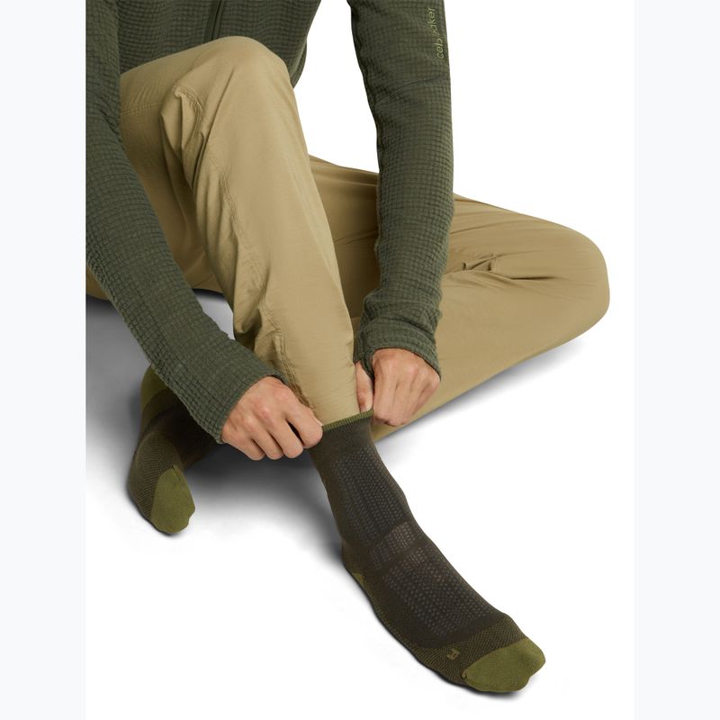 Pánské ponožky Icebreaker Merino Hike+ Ultralight Quarter dark loden/sphagnum 4