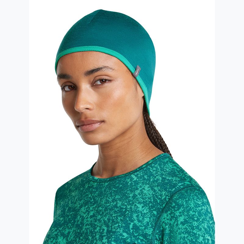 Čepice icebreaker Merino 200 Oasis Reversible Beanie tidal teal/fresh 11
