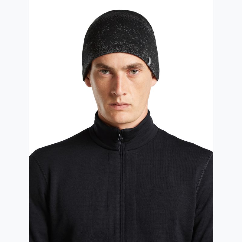 Čepice icebreaker Merino 260 Oasis Vertex Reversible Beanie Chillwave black/obsidian 5