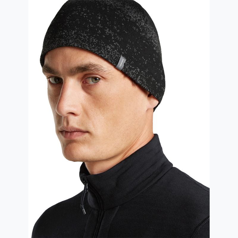 Čepice icebreaker Merino 260 Oasis Vertex Reversible Beanie Chillwave black/obsidian 6