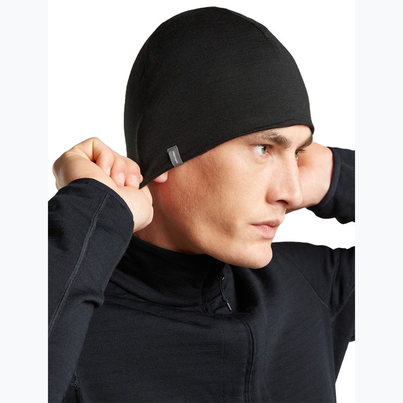 Čepice icebreaker Merino 260 Oasis Vertex Reversible Beanie Chillwave black/obsidian 8